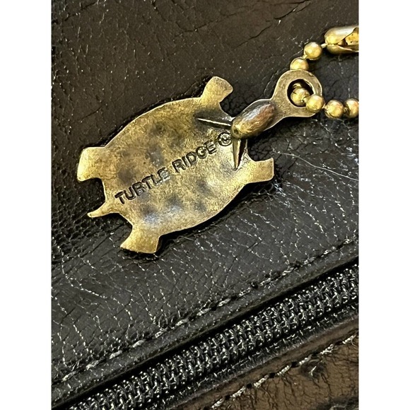 TURTLE RIDGE Small Purse Leather Hand Tooled Crossbody/Shoulder Bag Brown - Picture 8 of 8